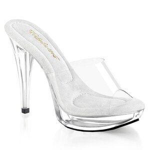 Pleaser Cocktail 501 Clear Heels
